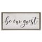 Stupell Industries Be Our Guest Script Framed Floater Canvas Wall Art